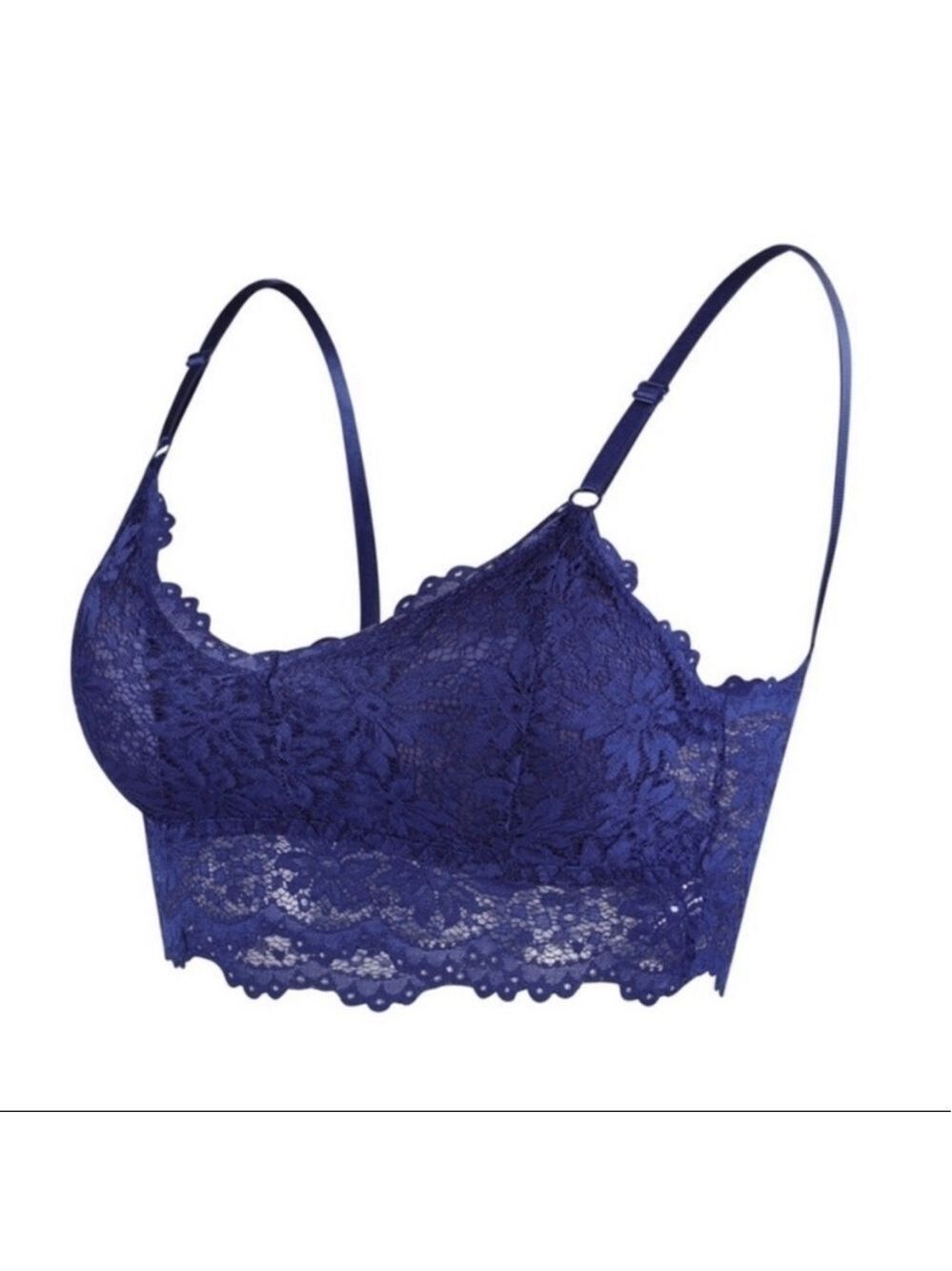 Lace Bralette Adjustable Straps Removable Pads